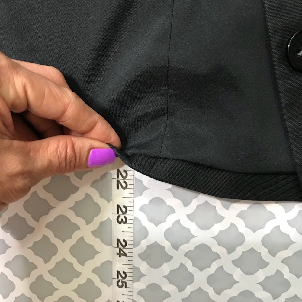 Theory Matte Black Split Cuff Blazer Size 2 - image 5